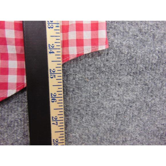 Polo Ralph Lauren Shirt Mens Med Red White Check Non-Iron - Picture 5 of 8